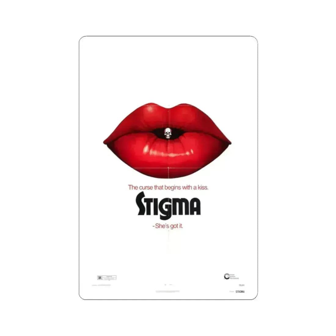 Stigma 1972 Movie Poster - STICKER Vinyl Kiss-Cut Decal 2 Inch White - The Sticker Space