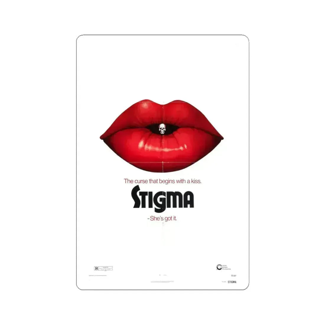 Stigma 1972 Movie Poster - STICKER Vinyl Kiss-Cut Decal 4 Inch White - The Sticker Space