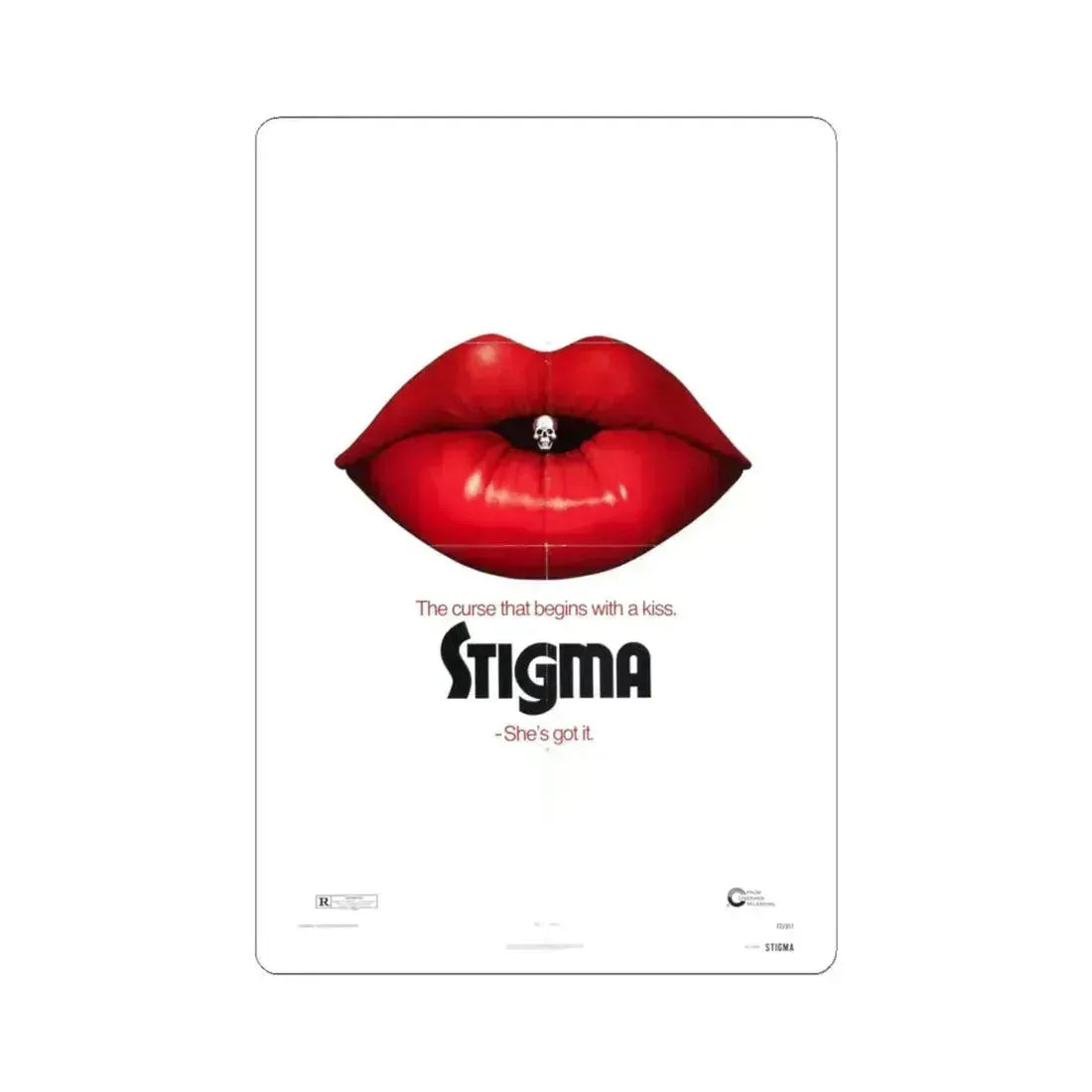 Stigma 1972 Movie Poster - STICKER Vinyl Kiss-Cut Decal 6 Inch White - The Sticker Space