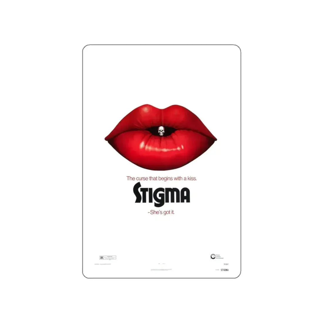 STIGMA (TEASER) 1972 Movie Poster STICKER Vinyl Die-Cut Decal 4 Inch - The Sticker Space