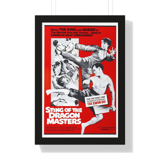 STING OF THE DRAGON MASTERS 1973 - Framed Movie Poster-16″ x 24″-The Sticker Space