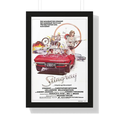 STINGRAY 1978 - Framed Movie Poster 16″ x 24″ Black - The Sticker Space