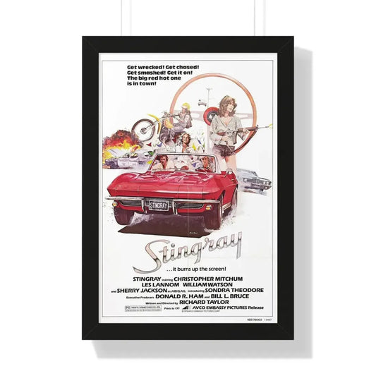 STINGRAY 1978 - Framed Movie Poster 16″ x 24″ Black - The Sticker Space