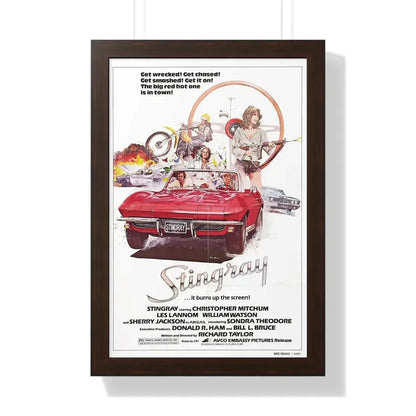 STINGRAY 1978 - Framed Movie Poster 16″ x 24″ Walnut - The Sticker Space