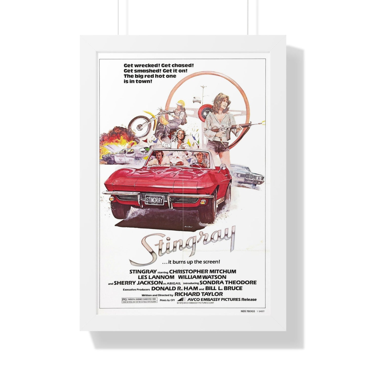 STINGRAY 1978 - Framed Movie Poster-16″ x 24″-The Sticker Space