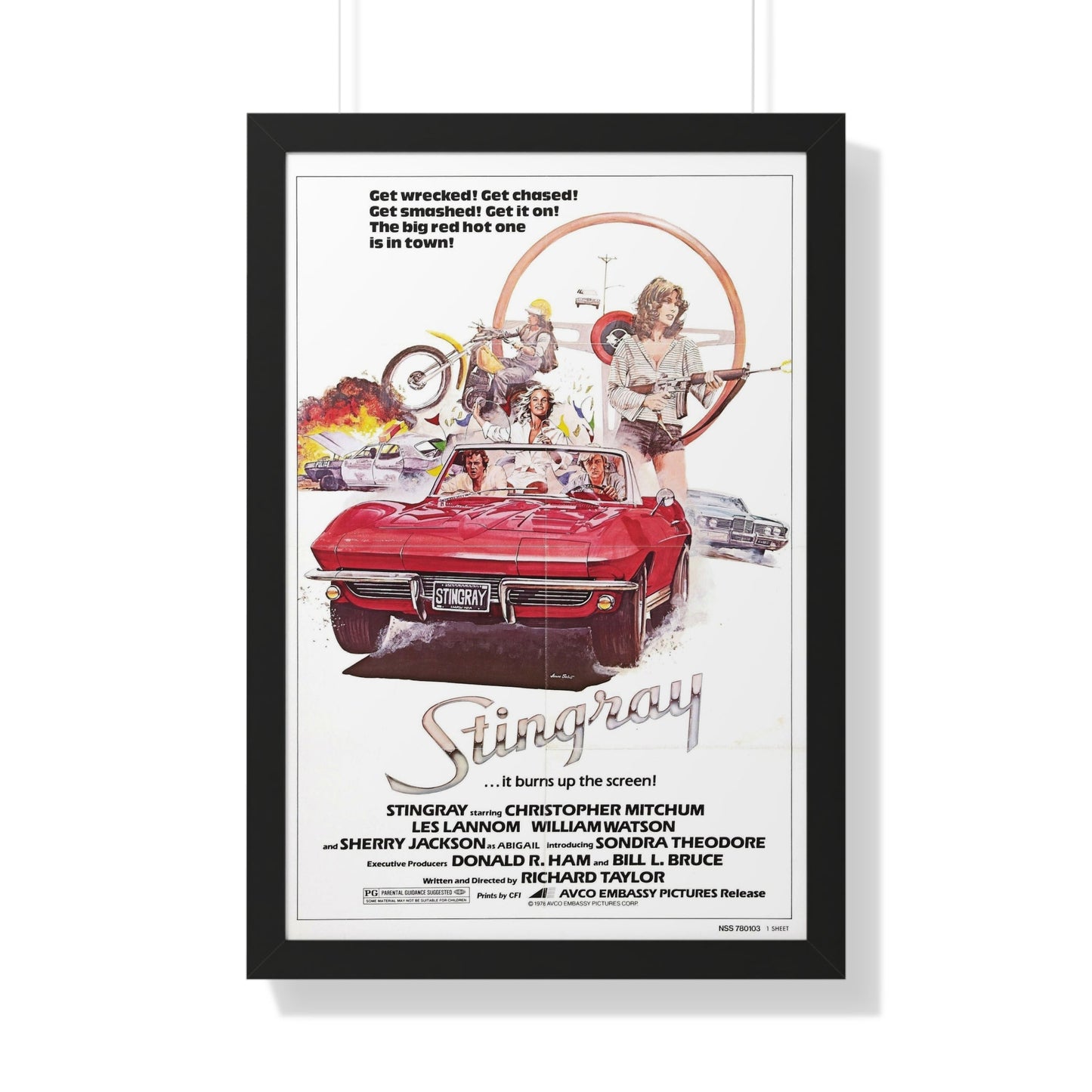 STINGRAY 1978 - Framed Movie Poster-20" x 30"-The Sticker Space