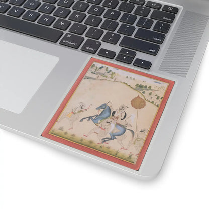 Stipple Master - Maharana Amar Singh II Riding a Jodhpur Horse - ca. 1700–1710 v1 - STICKER Vinyl Kiss-Cut Decal