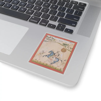 Stipple Master - Maharana Amar Singh II Riding a Jodhpur Horse - ca. 1700–1710 v1 - STICKER Vinyl Kiss-Cut Decal