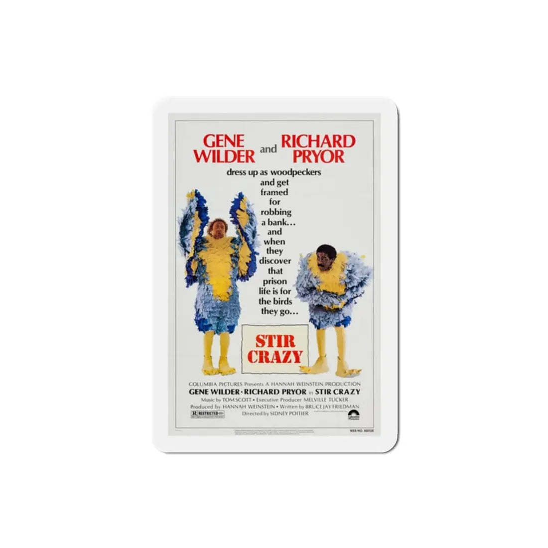 Stir Crazy 1980 Movie Poster Refrigerator Magnet 2 Inch - The Sticker Space