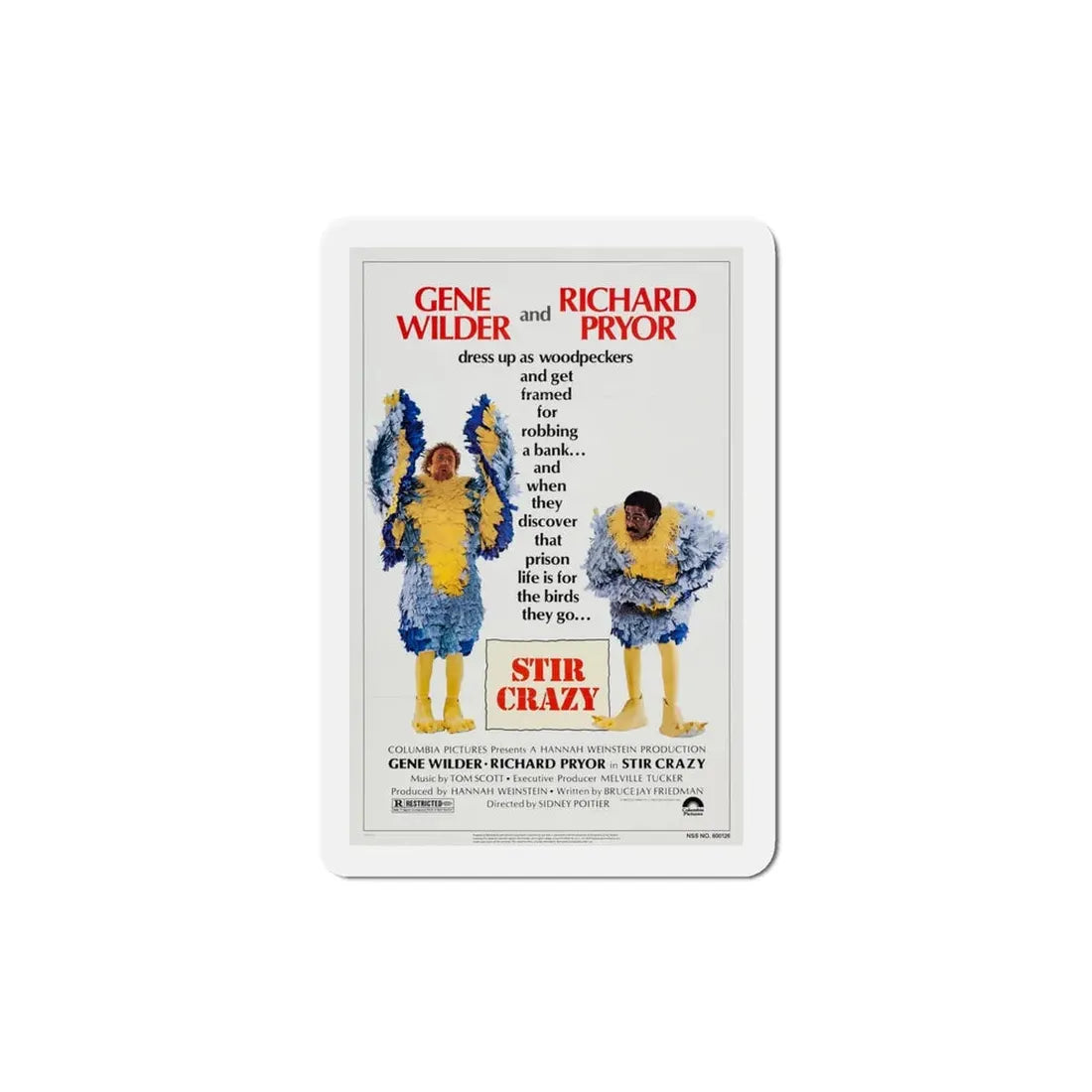 Stir Crazy 1980 Movie Poster Refrigerator Magnet 4 Inch - The Sticker Space