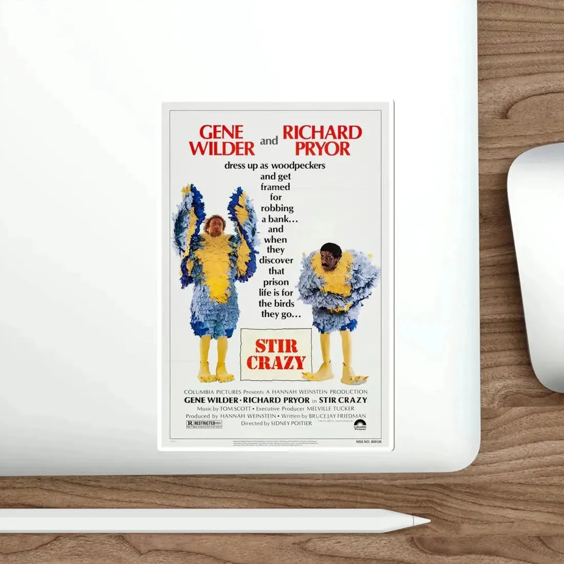 Stir Crazy 1980 Movie Poster STICKER Vinyl Die-Cut Decal - The Sticker Space