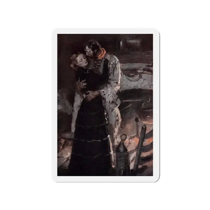 Stockade, Ladies' Home Journal, December 1936 (Magazine Illustration) Refrigerator Magnet 2 Inch Die-Cut - The Sticker Space