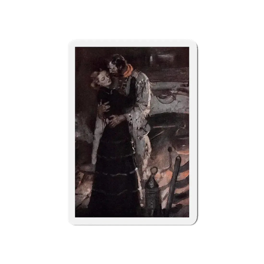 Stockade, Ladies' Home Journal, December 1936 (Magazine Illustration) Refrigerator Magnet 3 Inch Die-Cut - The Sticker Space