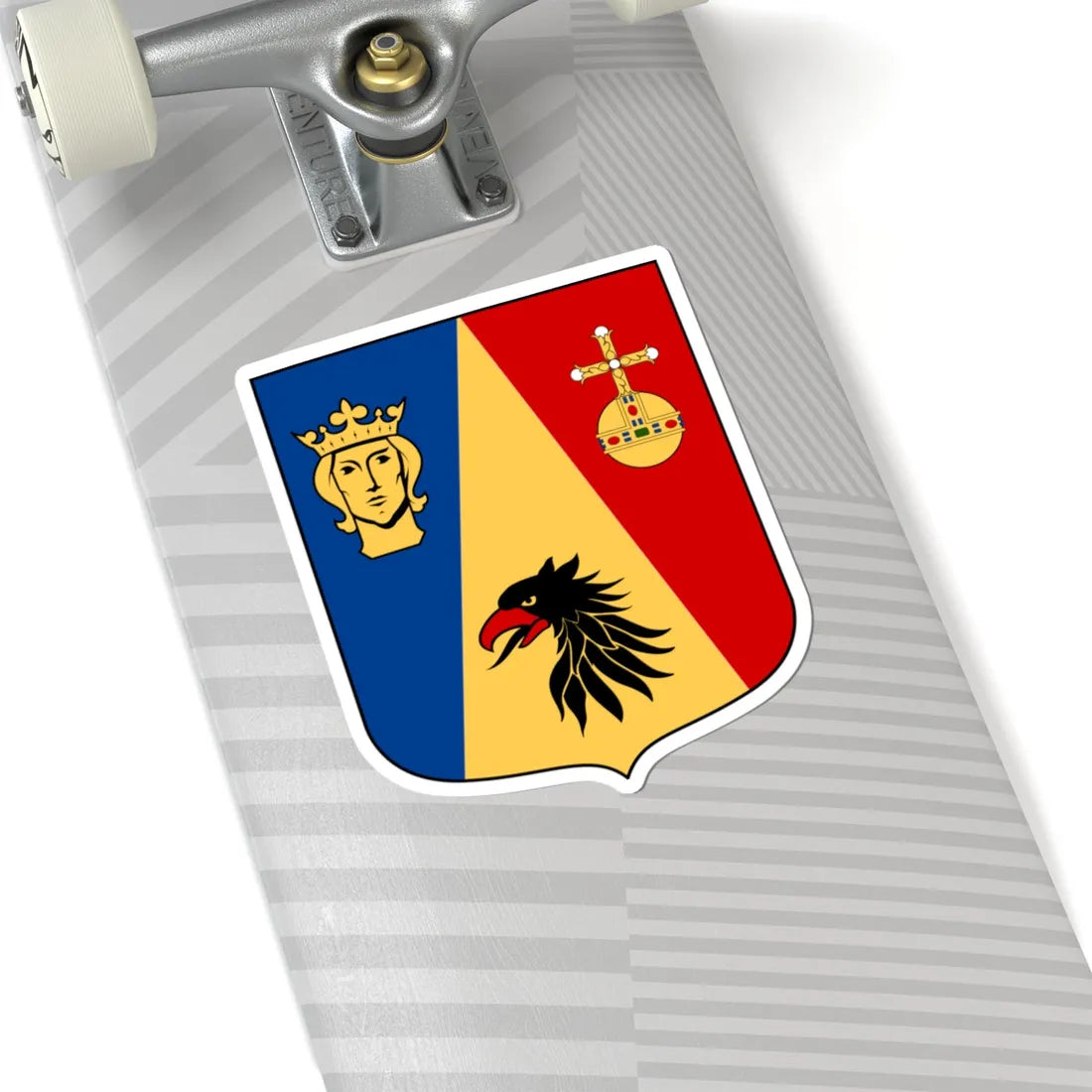 Stockholm län vapen b ram (Sweden) (Coat of Arms) STICKER Vinyl Kiss-Cut Decal - The Sticker Space
