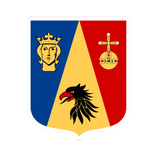 Stockholm län vapen b (Sweden) (Coat of Arms) STICKER Vinyl Kiss-Cut Decal 2 Inch White - The Sticker Space