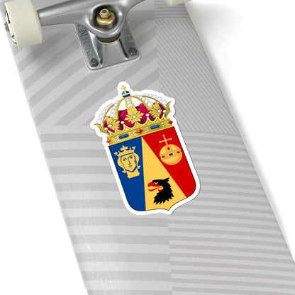 Stockholms läns vapen crowned (Sweden) (Coat of Arms) STICKER Vinyl Kiss-Cut Decal - The Sticker Space