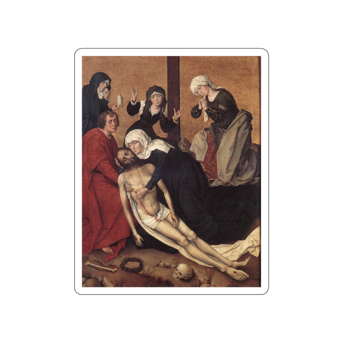 STOCKT, Vrancke van der - Lamentation (Artwork) STICKER Vinyl Die-Cut Decal-White-The Sticker Space