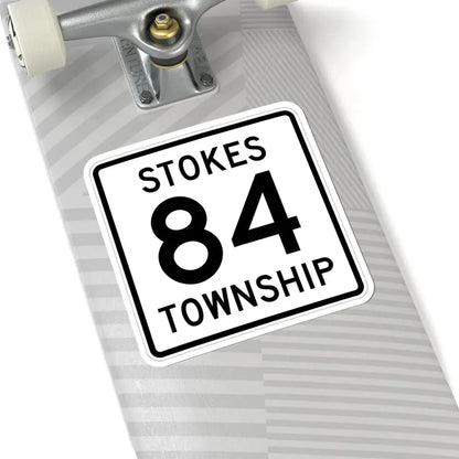 Stokes Township Route 84 Logan County Ohio (Ohio) (Road Sign) STICKER Vinyl Kiss-Cut Decal - The Sticker Space
