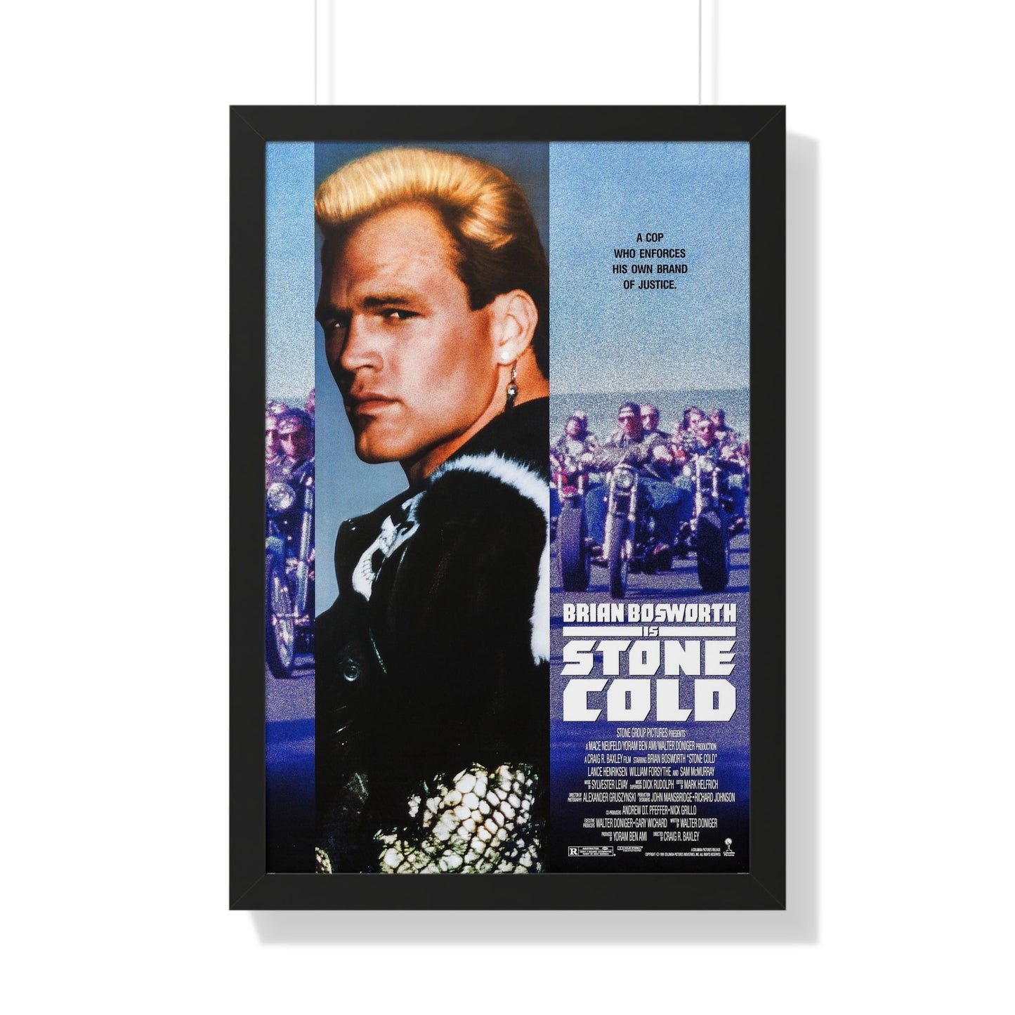 STONE COLD 1991 - Framed Movie Poster-20" x 30"-The Sticker Space