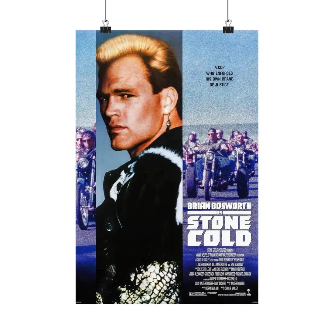 STONE COLD 1991 - Paper Movie Poster 12″ x 18″ Matte - The Sticker Space