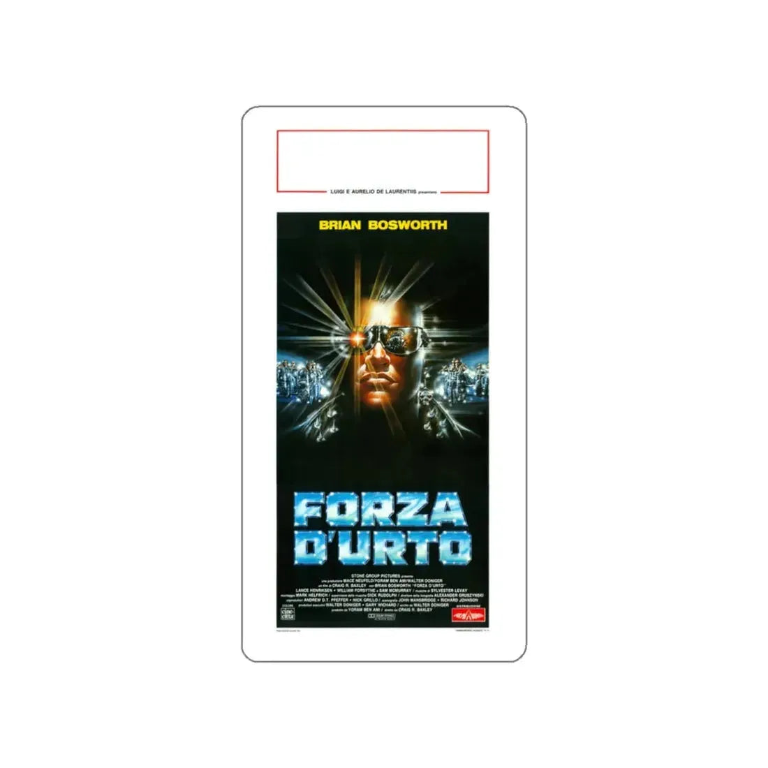 STONE COLD (ITALIAN) 1991 Movie Poster STICKER Vinyl Die-Cut Decal 3 Inch - The Sticker Space