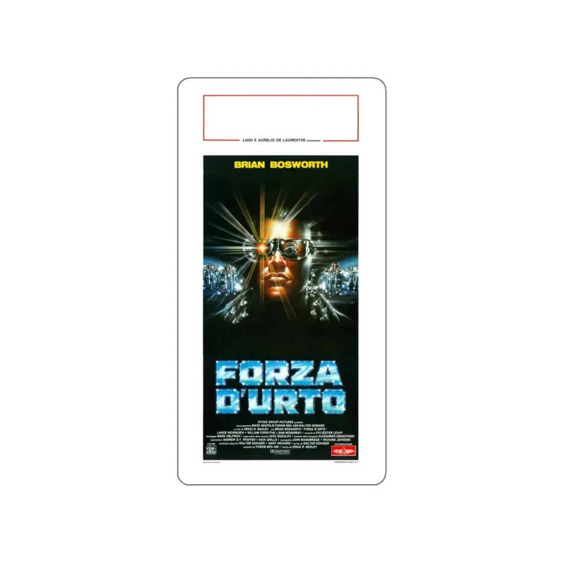 STONE COLD (ITALIAN) 1991 Movie Poster STICKER Vinyl Die-Cut Decal 4 Inch - The Sticker Space