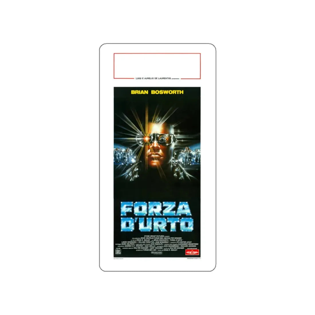 STONE COLD (ITALIAN) 1991 Movie Poster STICKER Vinyl Die-Cut Decal 6 Inch - The Sticker Space