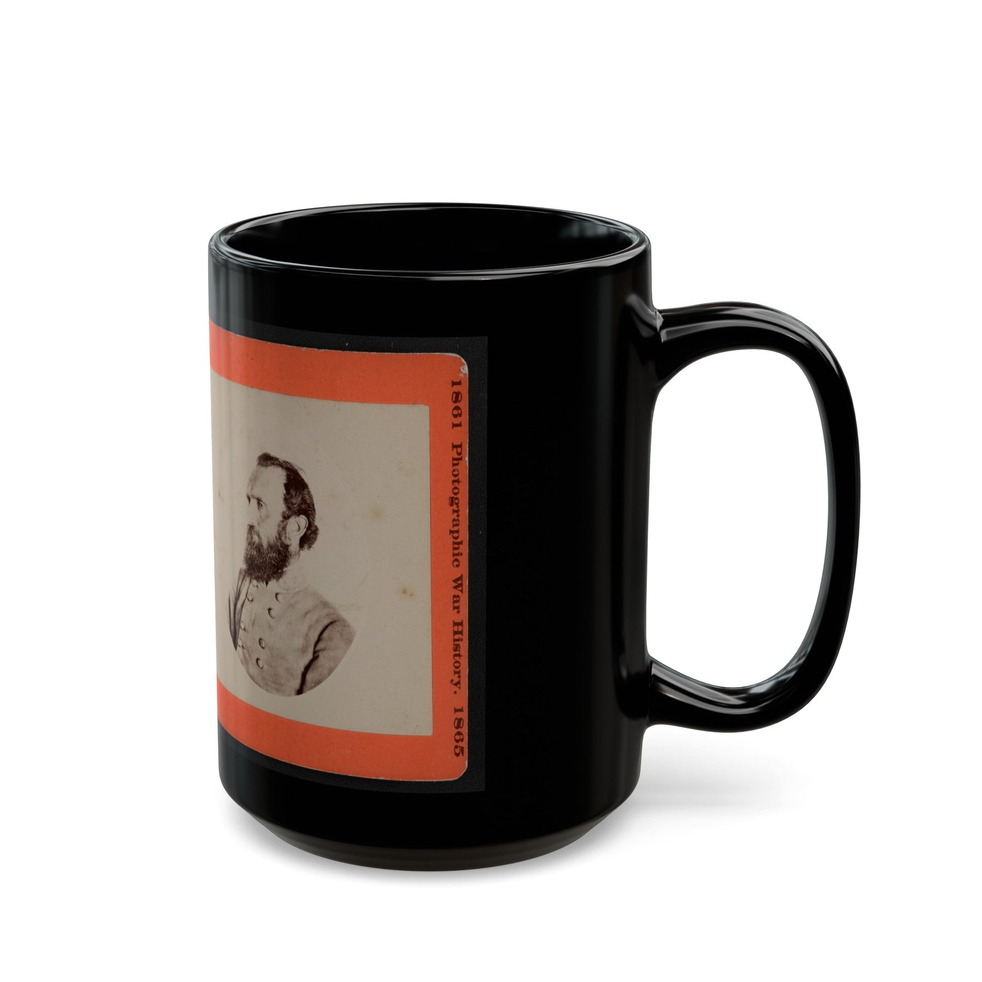 Stonewall Jackson (U.S. Civil War) Black Coffee Mug-The Sticker Space