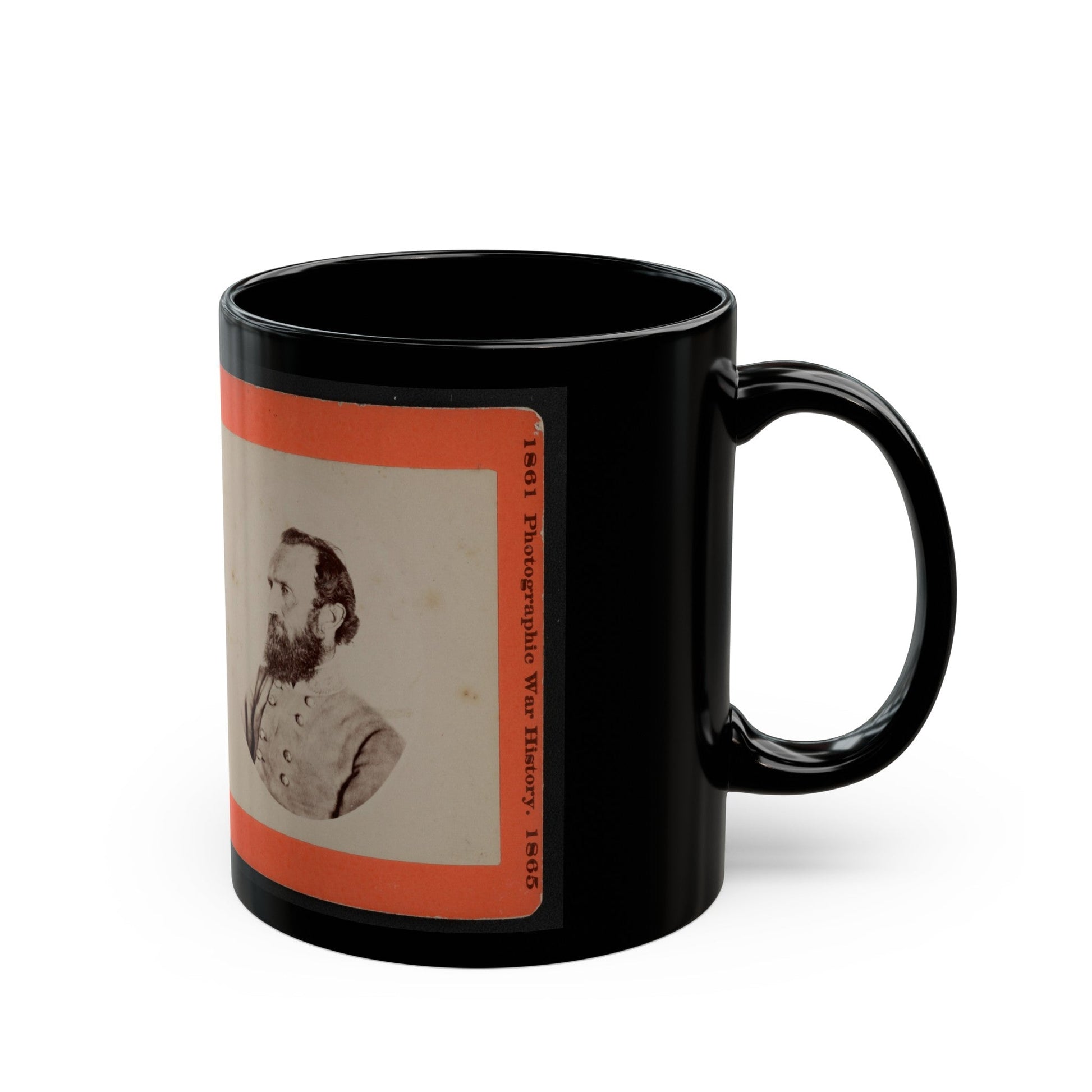 Stonewall Jackson (U.S. Civil War) Black Coffee Mug-The Sticker Space