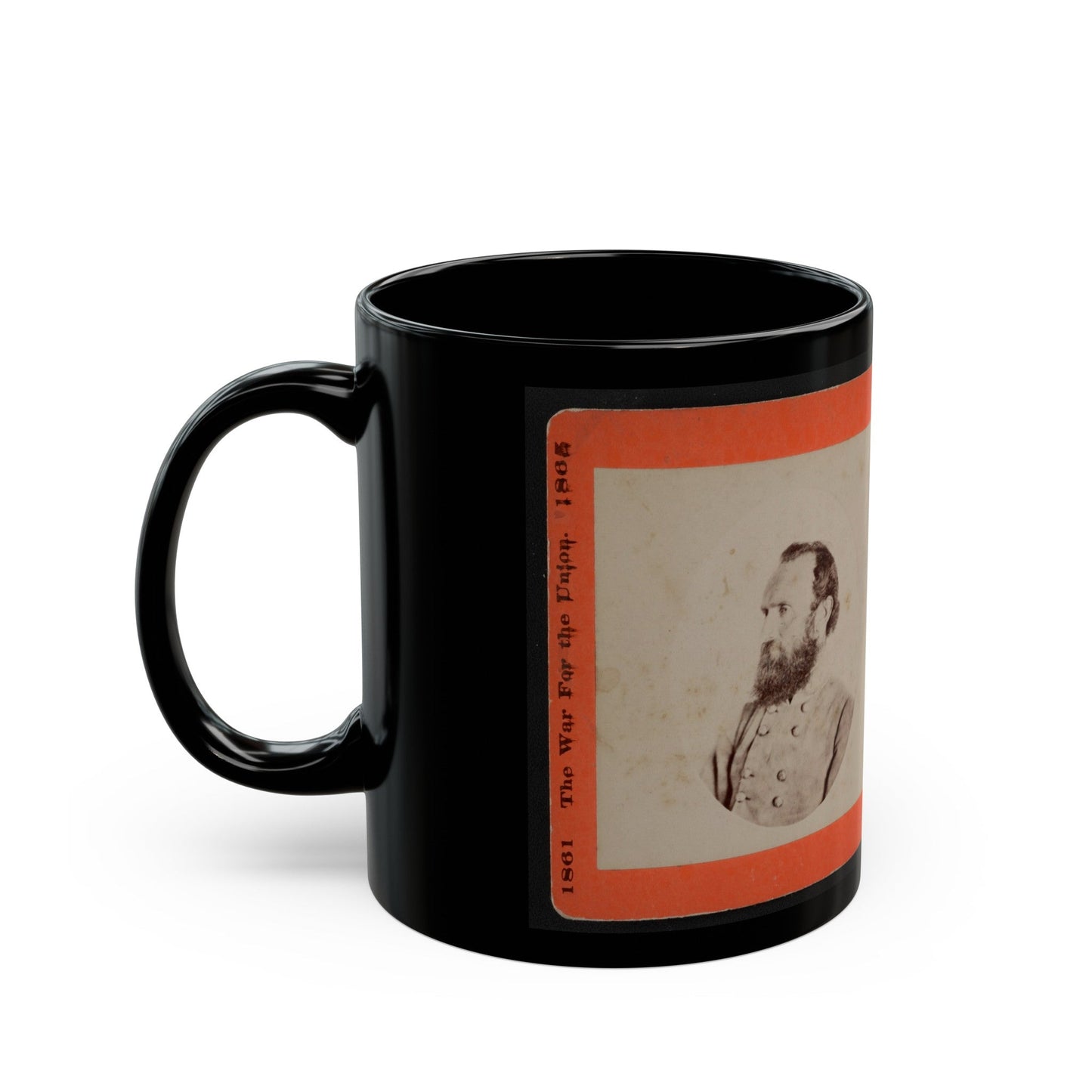 Stonewall Jackson (U.S. Civil War) Black Coffee Mug-The Sticker Space