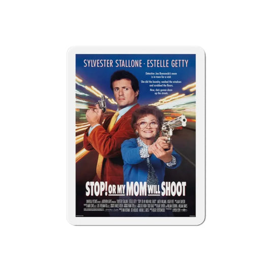 Stop Or My Mom Will Shoot 1992 Movie Poster Refrigerator Magnet 2 Inch - The Sticker Space
