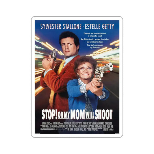 Stop Or My Mom Will Shoot 1992 Movie Poster STICKER Vinyl Die-Cut Decal 6 Inch - The Sticker Space