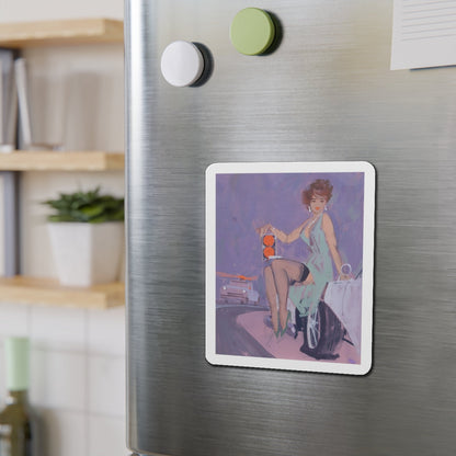 Stoplight (Magazine Illustration) Refrigerator Magnet-The Sticker Space