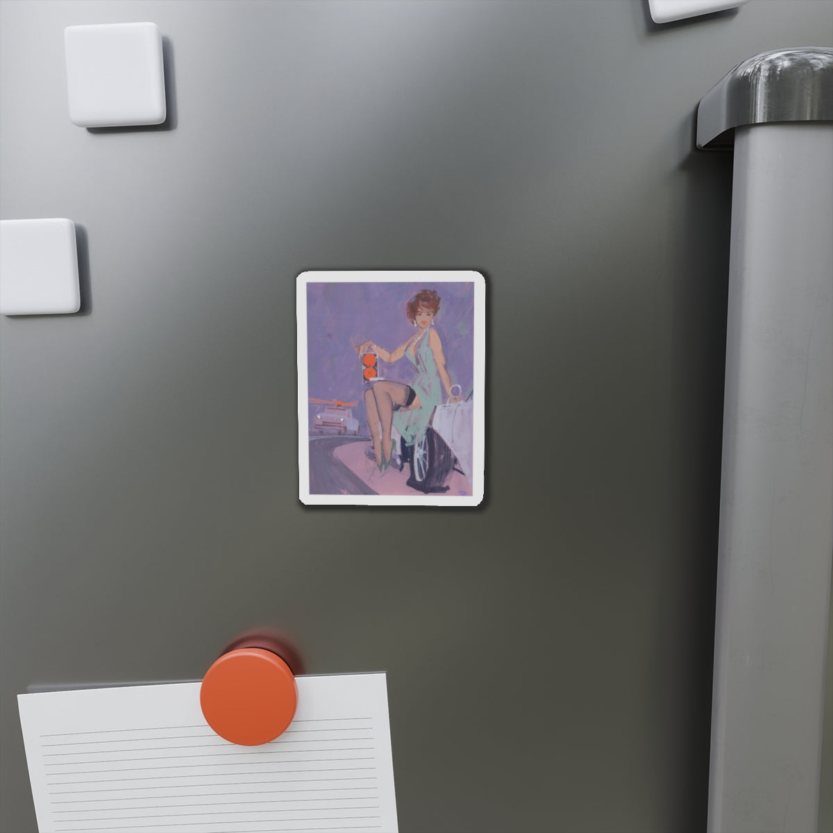 Stoplight (Magazine Illustration) Refrigerator Magnet-The Sticker Space