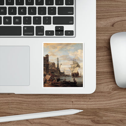 STORCK, Abraham - Mediterranean Harbour Scene (Artwork) STICKER Vinyl Die-Cut Decal-The Sticker Space