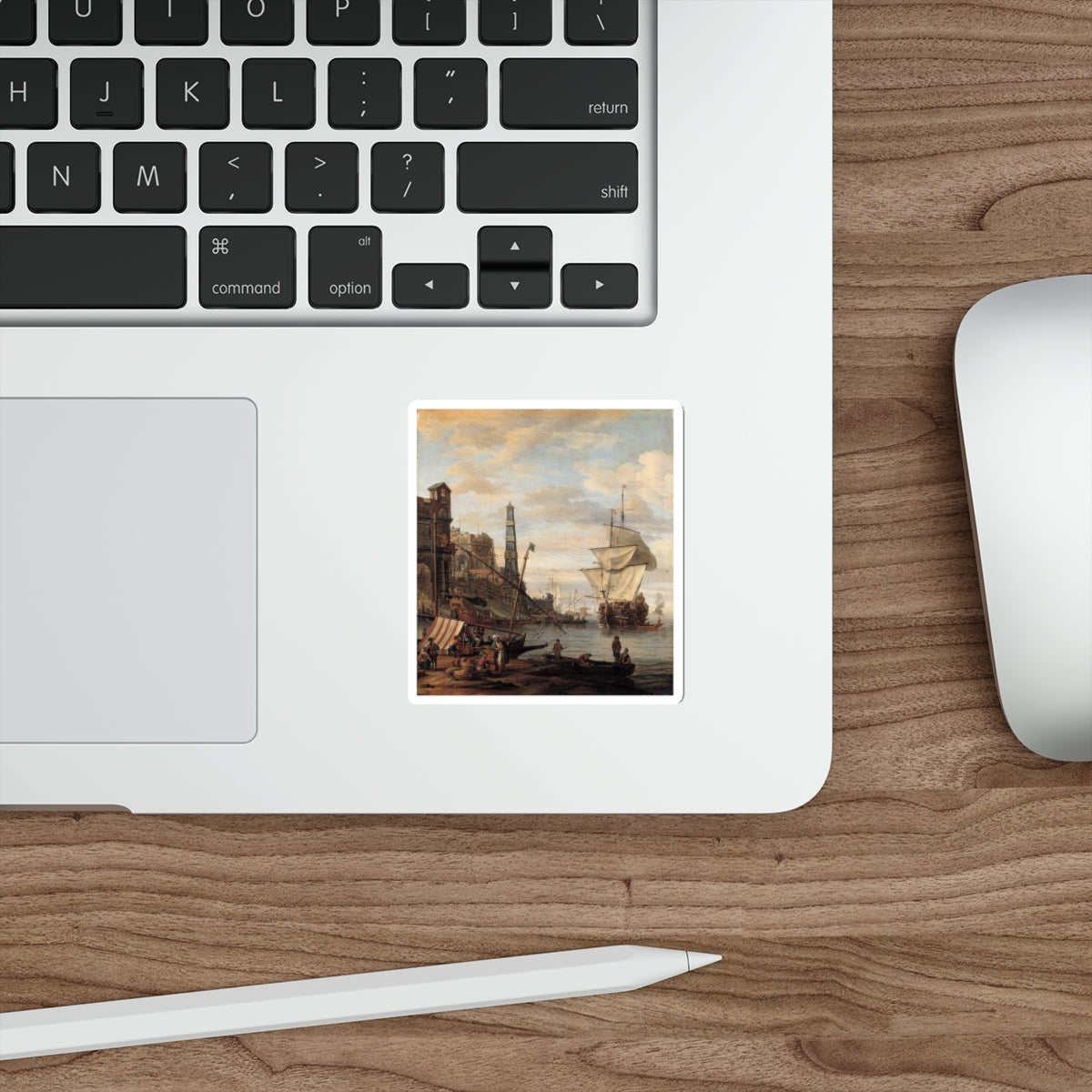 STORCK, Abraham - Mediterranean Harbour Scene (Artwork) STICKER Vinyl Die-Cut Decal-The Sticker Space