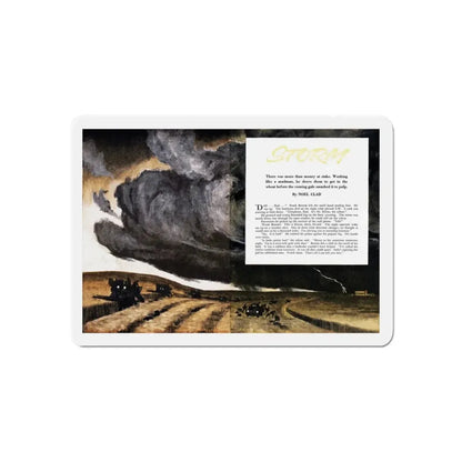 Storm, Blue Book Magazine, August 1954 (Magazine Illustration) Refrigerator Magnet 6 Inch Die-Cut - The Sticker Space