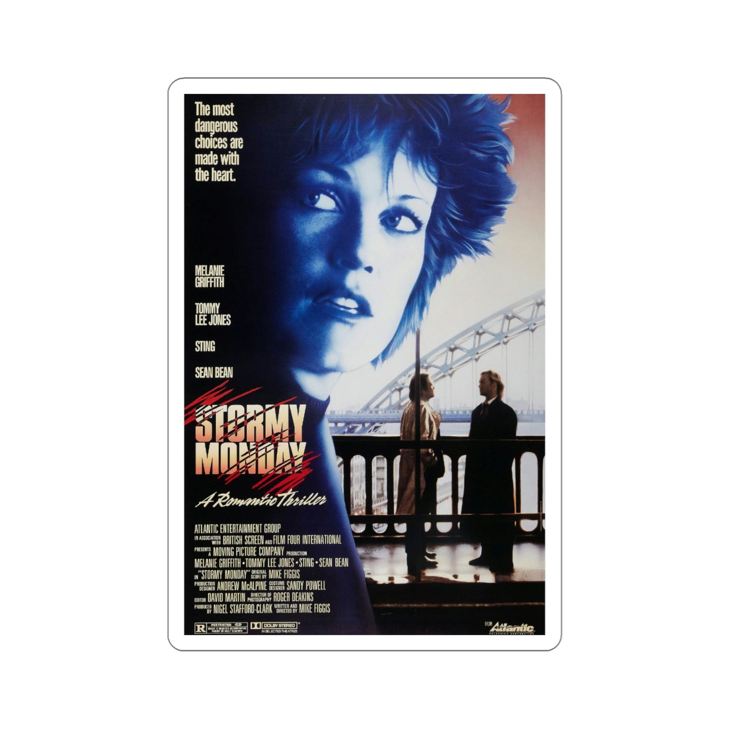 Stormy Monday 1988 Movie Poster STICKER Vinyl Die-Cut Decal-6 Inch-The Sticker Space