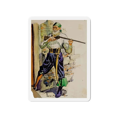 Story illustration (1) (Magazine Illustration) Refrigerator Magnet 4 Inch Die-Cut - The Sticker Space