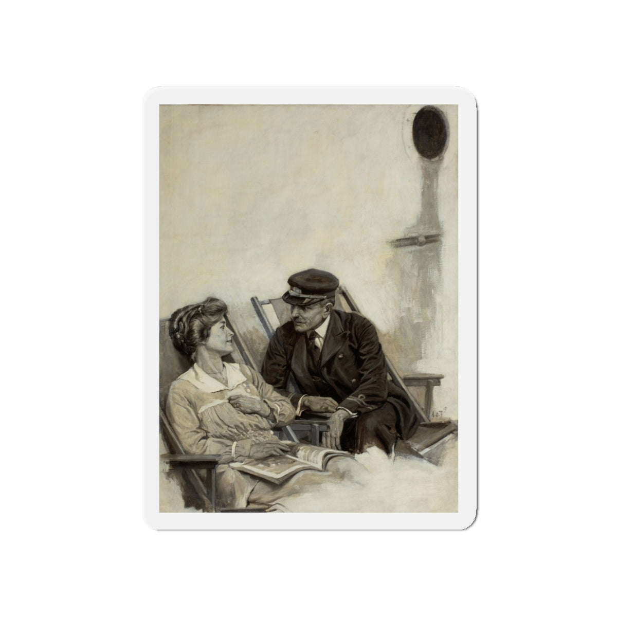 Story illustration, 1917 (Magazine Illustration) Refrigerator Magnet-4 Inch-The Sticker Space