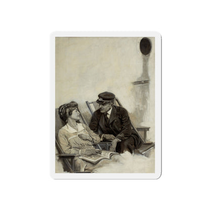 Story illustration, 1917 (Magazine Illustration) Refrigerator Magnet-5" x 5"-The Sticker Space