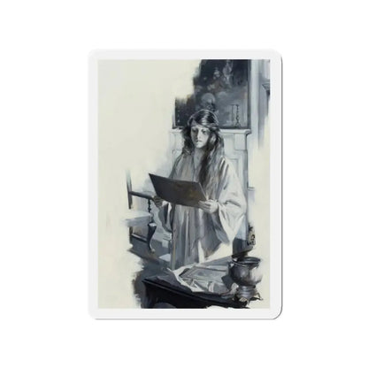 Story illustration, 1919 (1) (Magazine Illustration) Refrigerator Magnet 2 Inch Die-Cut - The Sticker Space