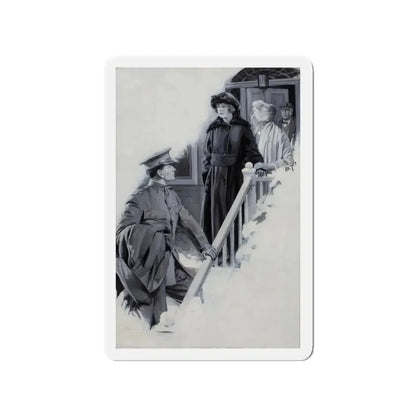 Story illustration, 1919 (2) (Magazine Illustration) Refrigerator Magnet 3 Inch Die-Cut - The Sticker Space