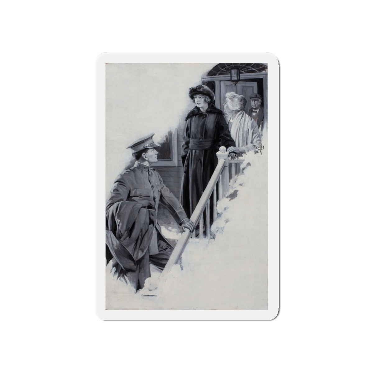 Story illustration, 1919 (2) (Magazine Illustration) Refrigerator Magnet-4 Inch-The Sticker Space