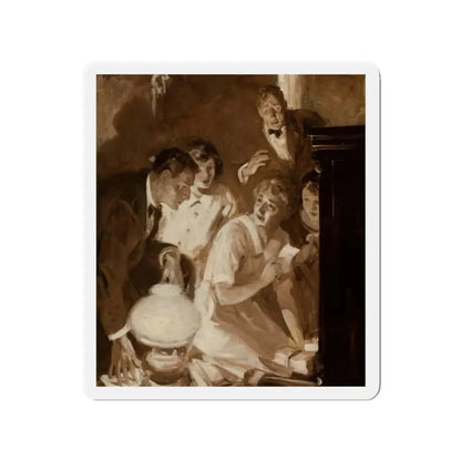 Story illustration, 1927 (Magazine Illustration) Refrigerator Magnet 2 Inch Die-Cut - The Sticker Space