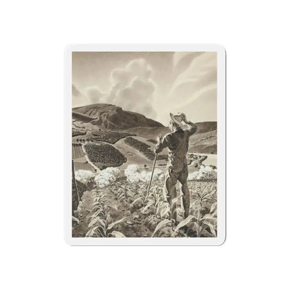 Story illustration (2)_1 (Magazine Illustration) Refrigerator Magnet 6 Inch Die-Cut - The Sticker Space