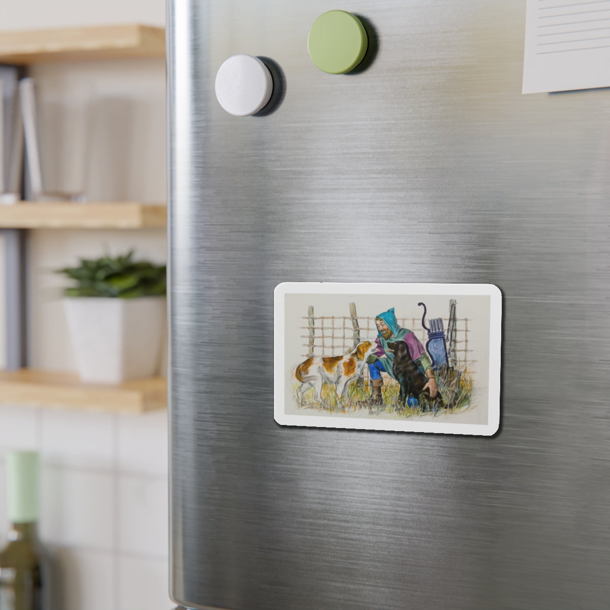 Story illustration (2) (Magazine Illustration) Refrigerator Magnet-The Sticker Space