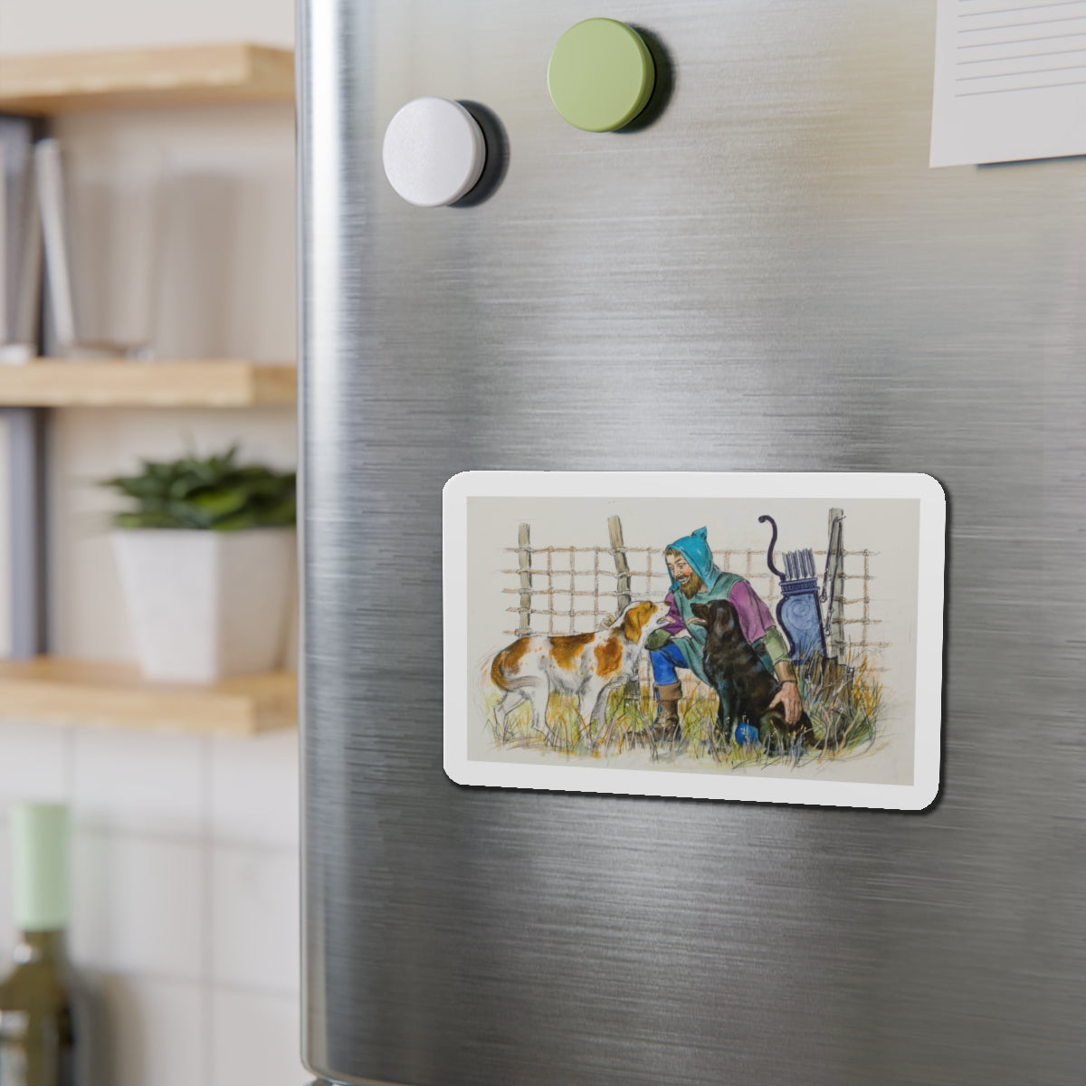 Story illustration (2) (Magazine Illustration) Refrigerator Magnet-The Sticker Space