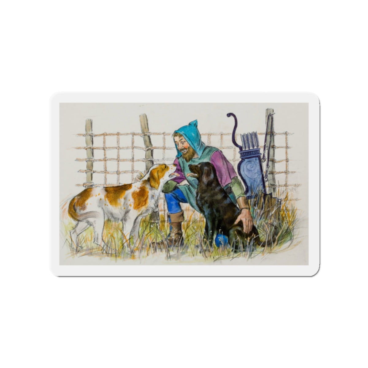 Story illustration (2) (Magazine Illustration) Refrigerator Magnet-2 Inch-The Sticker Space