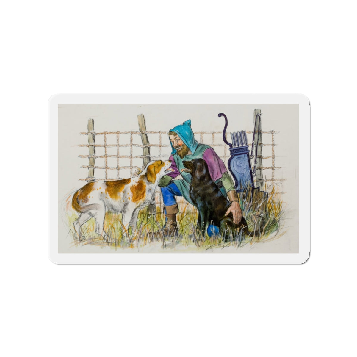 Story illustration (2) (Magazine Illustration) Refrigerator Magnet-3 Inch-The Sticker Space